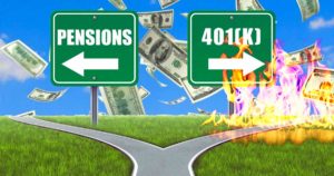 pension vs 401k, 401k is on fire